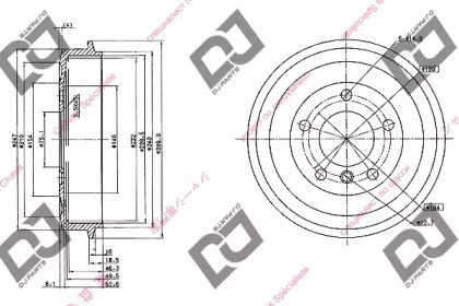 Тормозный барабан DJ PARTS BR1048